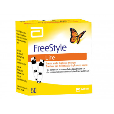 FreeStyle Lite Tiras de prueba de Glucosa en Sangre Caja c/50