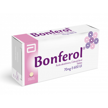 Bonferol 70mg/5,600 UI, Caja con 4 tabletas
