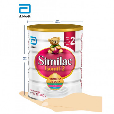 Isomil - Etapa 2, Formula Infantil a Base de Proteina de Soya,  para Niños de 1 a 3 Años - 850g