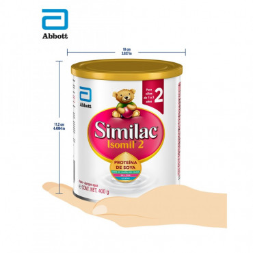 Isomil - Etapa 2, Formula Infantil a Base de Proteina de Soya para Niños de 1 a 3 Años - 400g