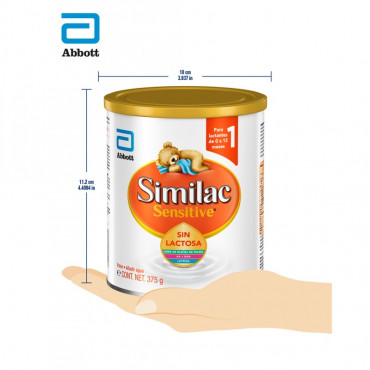 Similac Sensitive - Formula Infantil Para Bebes Intolerantes a la Lactosa de 0 a 12 Meses - 375g