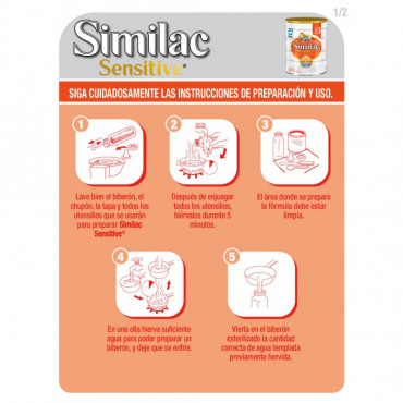 Similac Sensitive - Formula Infantil para Bebes Intolerantes a la Lactosa de 0 a 12 Meses - 850g