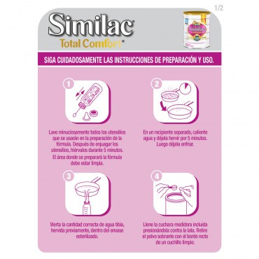 Similac Total Comfort - Etapa 1, Formula Infantil en Polvo de Facil Digestion - 0 a 12 Meses - 820g