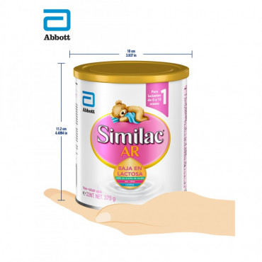 Similac AR - Formula Infantil Espesada Para Bebes con Reflujo Gastroesofagico Fisiologico - 375g