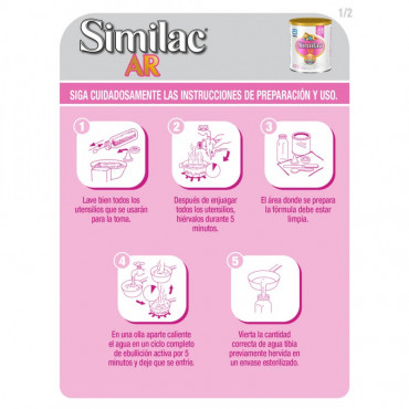 Similac AR - Formula Infantil Espesada Para Bebes con Reflujo Gastroesofagico Fisiologico - 375g