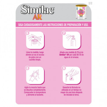 Similac AR - Formula Infantil Espesada Para Bebes con Reflujo Gastroesofagico Fisiologico - 375g