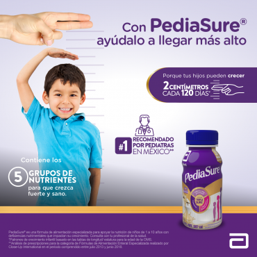 Pediasure Alimentacion Especializada para Niños de 1 a 10 Años - Vainilla - 237 mL