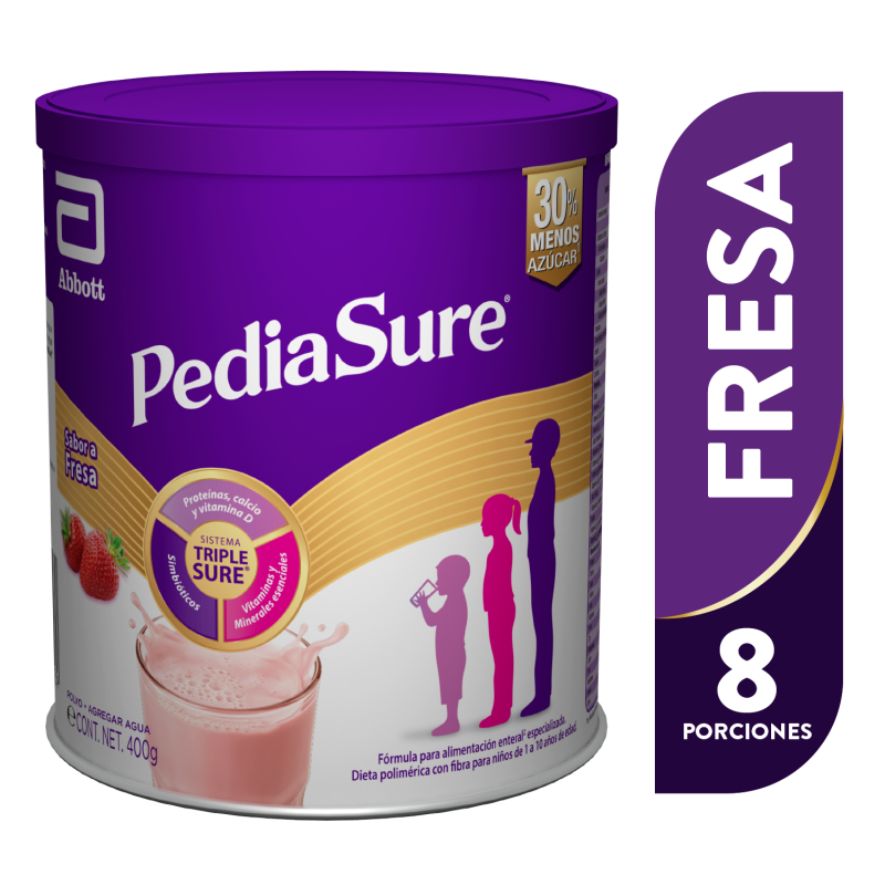 Pediasure Alimentacion Especializada en Polvo para Niños de 1 a 10 Años Fresa 400g