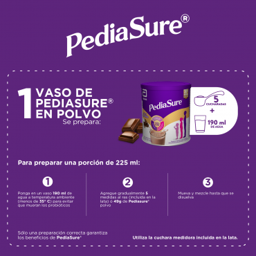 Pediasure Alimentacion Especializada en Polvo para Niños de 1 a 10 Años - Chocolate - 400g