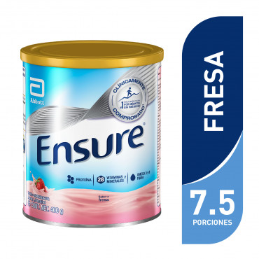 Ensure Alimentacion Especializada en Polvo Para Cualquier Momento del Dia - Fresa - 400 g