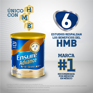 Ensure Advance Alimentacion Especializada en Polvo Unica con HMB - Vainilla - 400 g