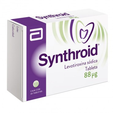 ¡Producto de regalo! Synthroid 88 mcg Caja con 30 Tabletas