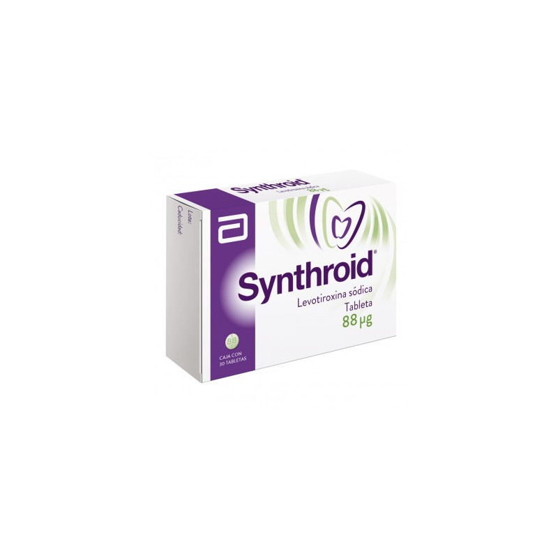 ¡Producto de regalo! Synthroid 88 mcg Caja con 30 Tabletas