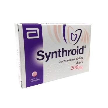 ¡Producto de regalo! Synthroid 200 Mcg Caja Con 30 Tabletas