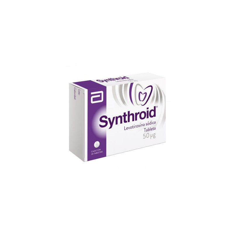 ¡Paga 1 lleva 2! Synthroid 50 Mcg Caja Con 30 Tabletas