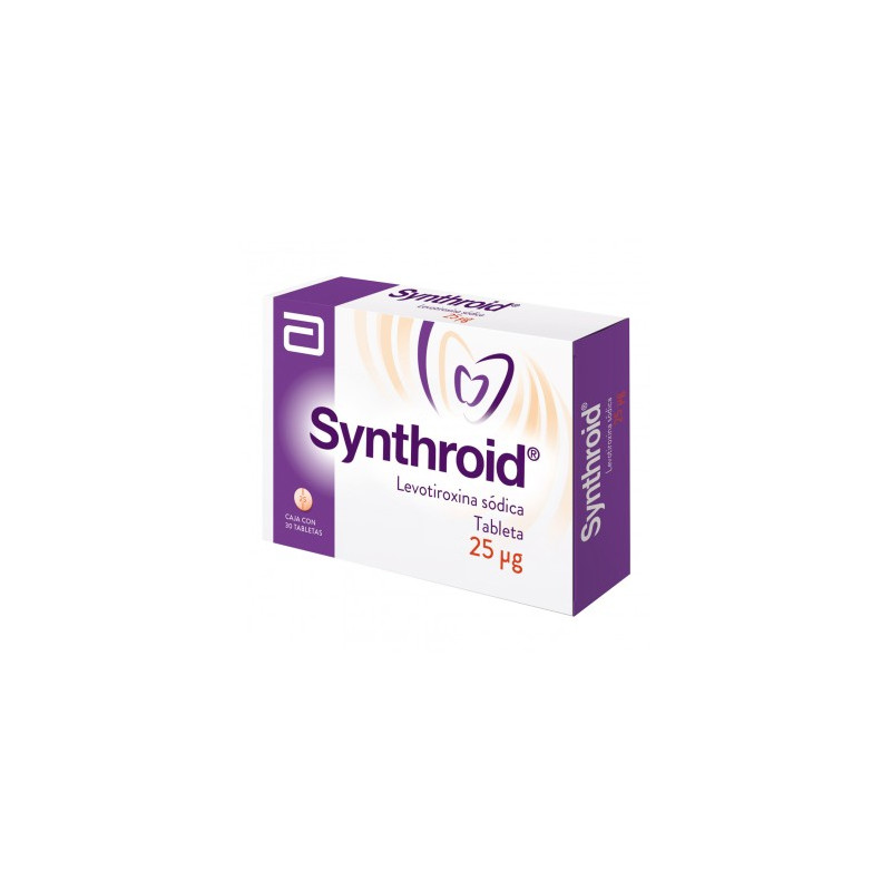 Synthroid 25 Mcg Caja Con 30 Tabletas
