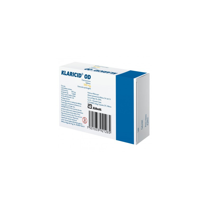 Klaricid OD 500 mg Caja Con 10 Tabletas - RX2