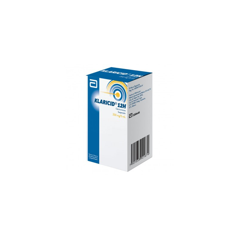 Klaricid 12 H Suspensión 250 mg Caja Con Frasco Con Granulo Para 60 mL - RX2