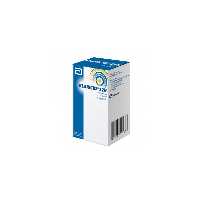 Klaricid 12H 125mg/5mL Caja Con Frasco Granulado Para 60mL -RX2