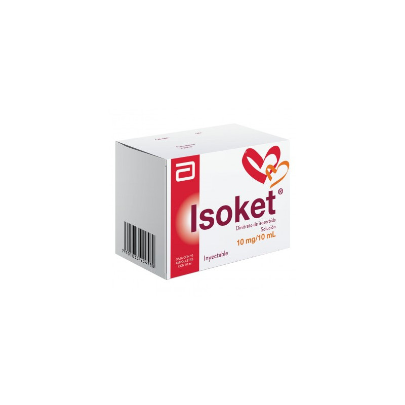 Isoket 10 mg / 10 mL Caja Con 10 Ampolletas