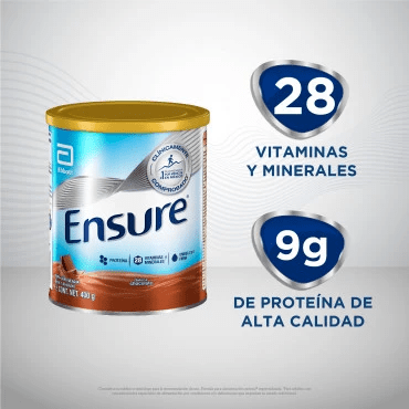 Ensure Alimentacion Especializada en Polvo Para Cualquier Momento del Dia - Chocolate - 400 g