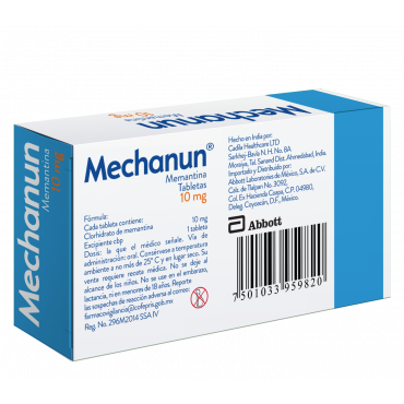Mechanun 10 mg Caja Con 28 Tabletas