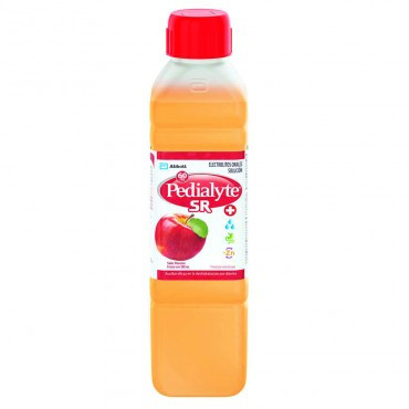 Pedialyte - 60 mEq Solucion Oral  para Deshidratacion por Vomito y Diarrea - Manzana - 500 mL - 12 piezas