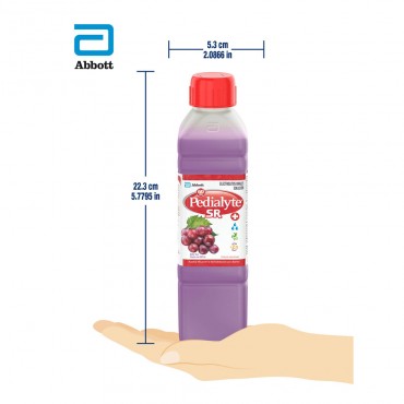 Pedialyte - 60 mEq Solucion Oral para Deshidratacion por Vomito y Diarrea - Uva - 500 mL - 12 piezas
