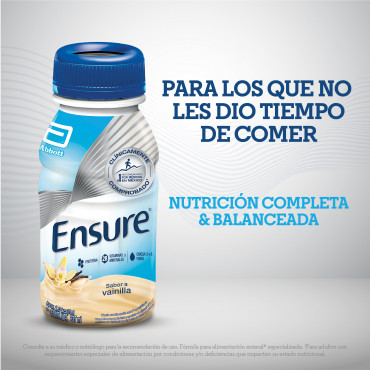 Ensure Alimentacion Especializada Para Cualquier Momento del Dia - Vainilla - 237 mL - 24 piezas