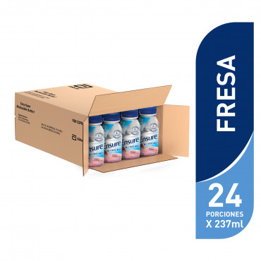 Ensure Alimentacion Especializada Para Cualquier Momento del Dia - Fresa - 237 mL - 24 piezas