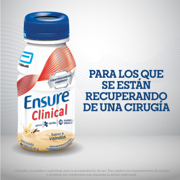 Ensure Clinical Alimentacion Especializada con Alta Cantidad de Calorias - Vainilla - 237 mL - 24 piezas