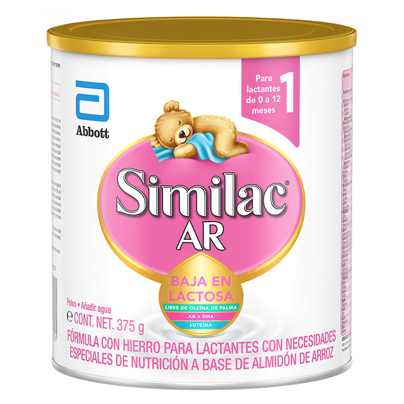 Similac AR - Formula Infantil Espesada Para Bebes con Reflujo Gastroesofagico Fisiologico - 375g