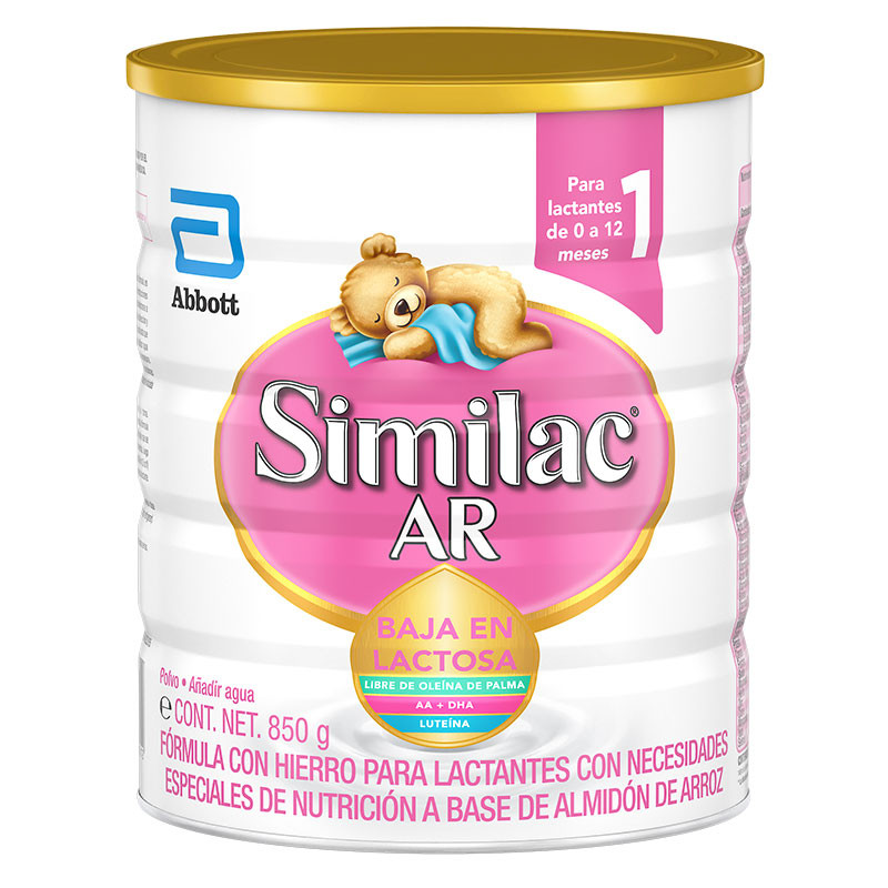 Similac AR - Formula Infantil Espesada Para Bebes con Reflujo Gastroesofagico Fisiologico - 850g