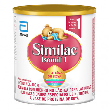 Isomil - Etapa 1 Formula Infantil con Base de Proteina de Soya para Bebes de 0 a 12 Meses - 400g