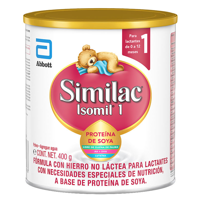 Isomil - Etapa 1 Formula Infantil con Base de Proteina de Soya para Bebes de 0 a 12 Meses - 400g