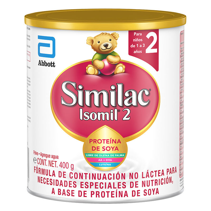 Isomil - Etapa 2, Formula Infantil a Base de Proteina de Soya para Niños de 1 a 3 Años - 400g