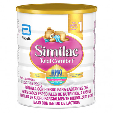 Similac Total Comfort - Etapa 1, Formula Infantil en Polvo de Facil Digestion - 0 a 12 Meses - 820g