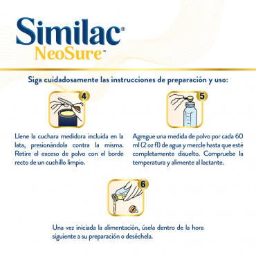 Similac Neosure - Formula Infantil Para Bebes Prematuros y/o con Bajo Peso - 0 a 12 Meses - 370g