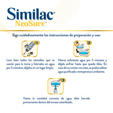 Similac Neosure - Formula Infantil Para Bebes Prematuros y/o con Bajo Peso - 0 a 12 Meses - 370g