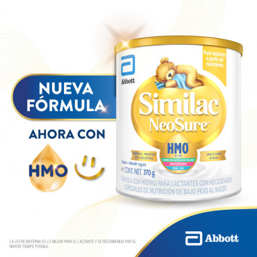 Similac Neosure - Formula Infantil Para Bebes Prematuros y/o con Bajo Peso - 0 a 12 Meses - 370g