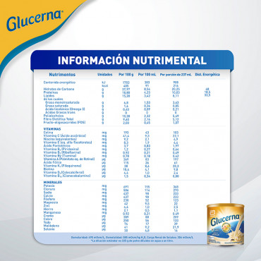 Glucerna - Alimentacion Especializada para el Tratamiento de Diabetes - Vainilla - 400g