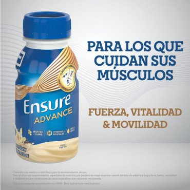 Ensure Advance Alimentacion Especializada Liquida unica con HMB - Vainilla - 237mL - 16 piezas