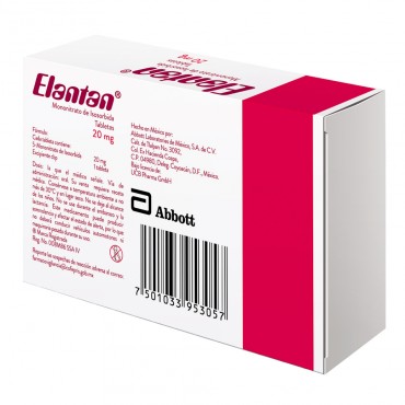 Elantan 20 mg Caja Con 30 Tabletas