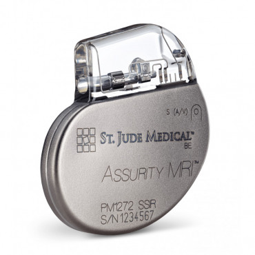 Marcapasos unicameral compatible con MRI, con telemetría y compatible con monitoreo remoto,  Assurity MRI