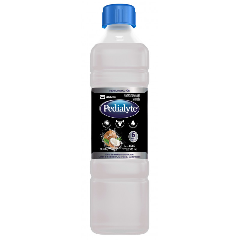 Pedialyte - 30 mEq Solucion Oral para Deshidratacion por Calor e Insolacion - Coco - 500 mL - 12 piezas