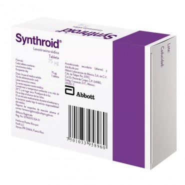 SYNTHROID® 75 mcg C/30 TABS