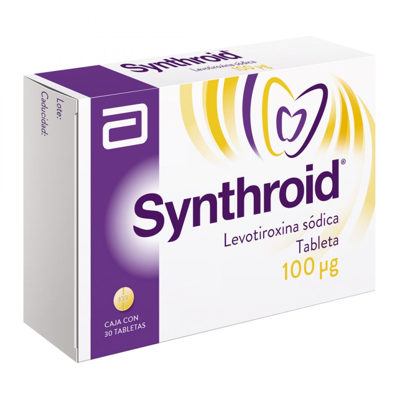 Synthroid 100 Mcg Caja Con 30 Tabletas