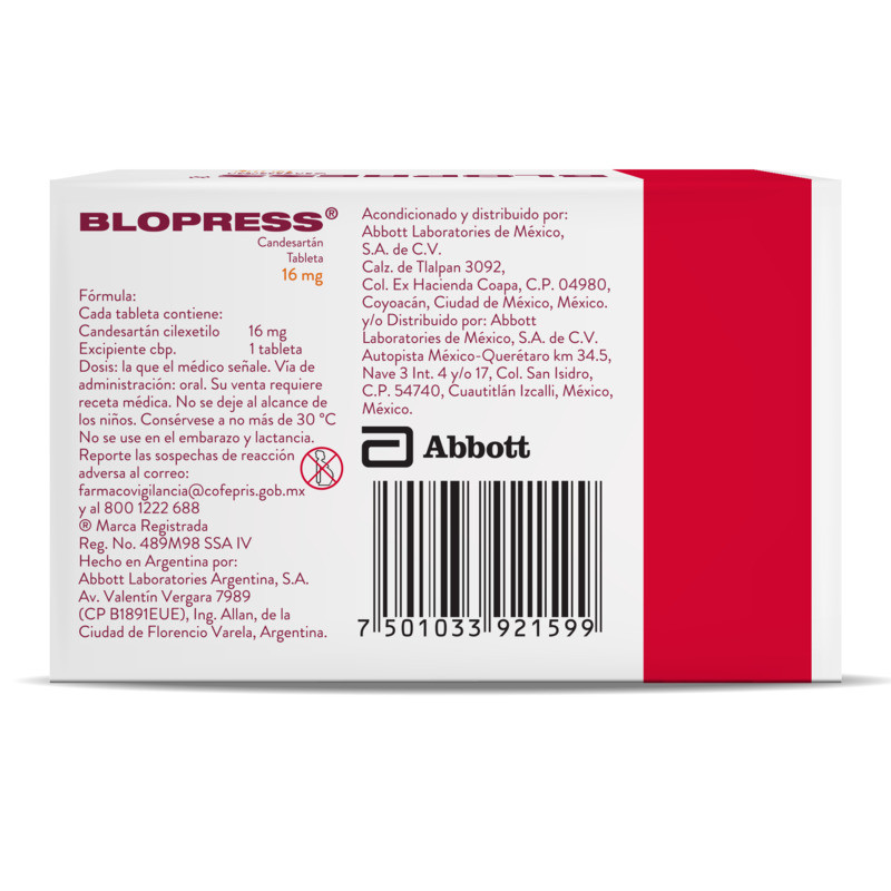 BLOPRESS® 16 mg C/14 TABS