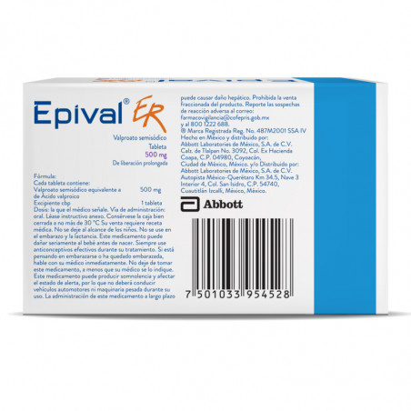 EPIVAL® ER 500 mg C/60 Tabs