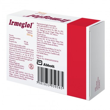Irmeglol 150 mg Caja Con 28 Tabletas